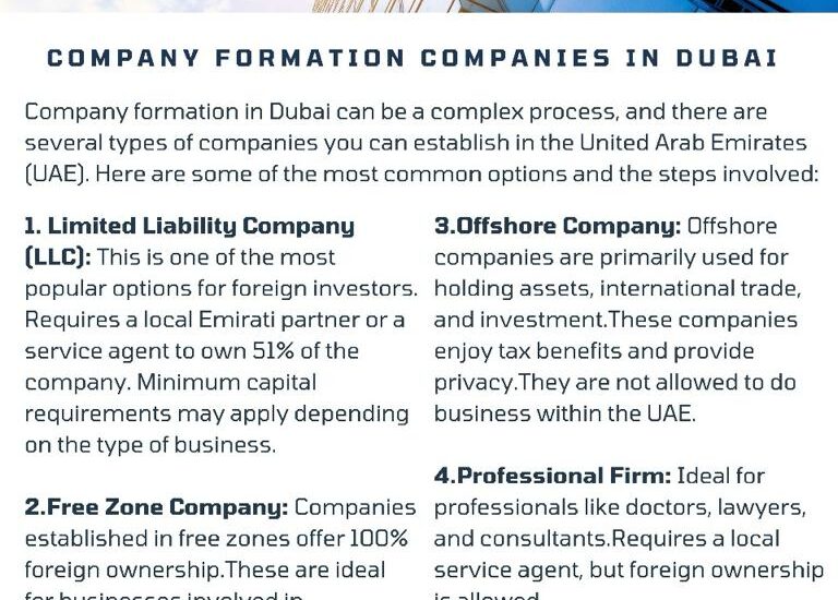 Company formation in dubai